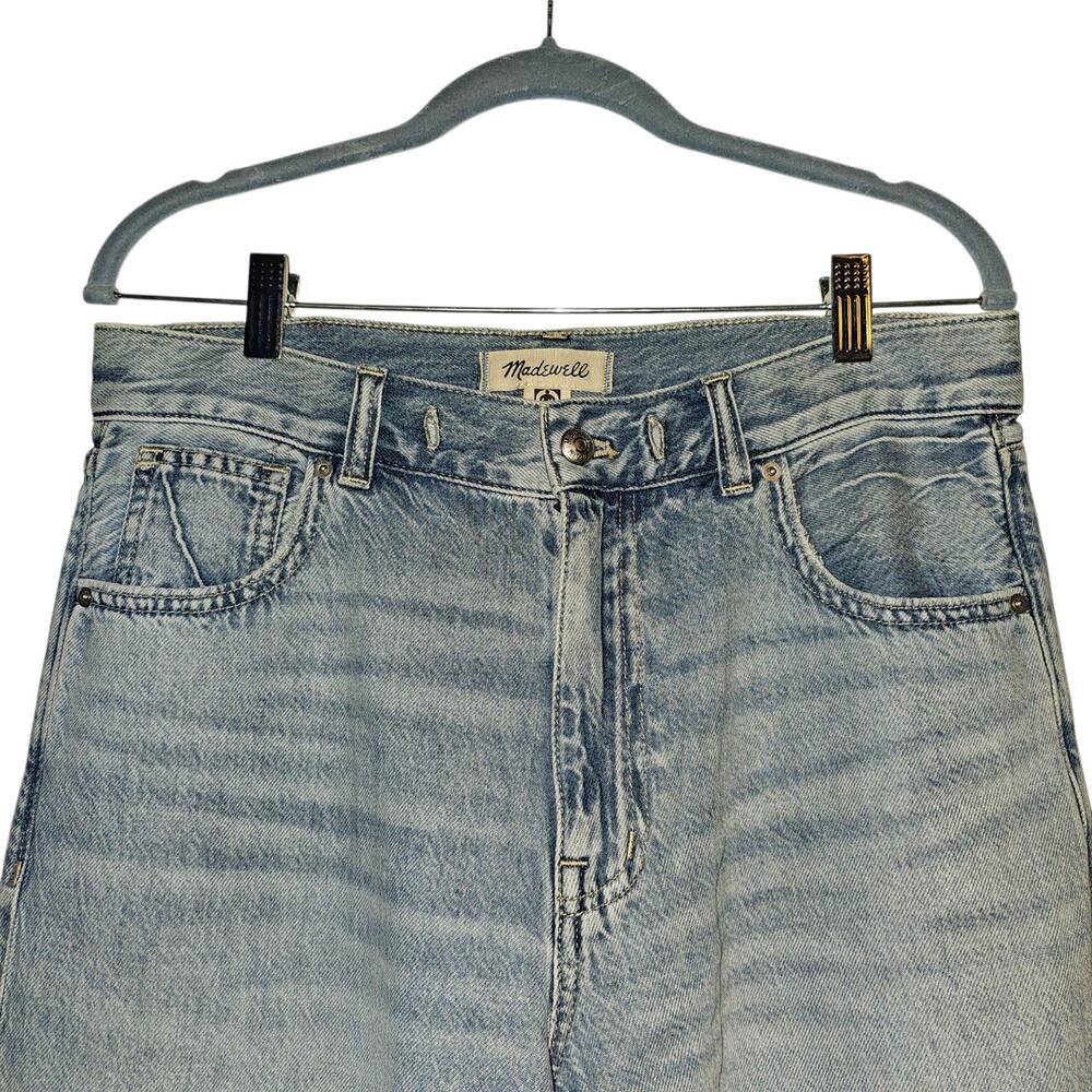 Madewell Super Wide-Leg High Rise Jeans Size 27 Light Wash Denim - Picture 3 of 7